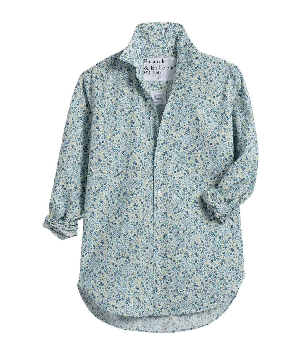 Frank & Eileen Eileen Woven Button Up in Large Blue Roses