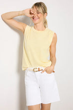 Sunwashed Slub Muscle Tank- Sunshine Stripe