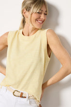 Sunwashed Slub Muscle Tank- Sunshine Stripe