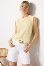 Sunwashed Slub Muscle Tank- Sunshine Stripe