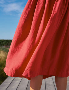 Daphne Sleeveless Popover Dress- Nantucket Red