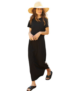 Harper Perfect Tee Maxi Dress- Black