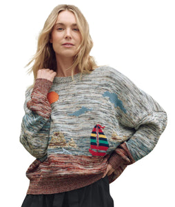 The Boating Pullover- Sea Breeze Multi