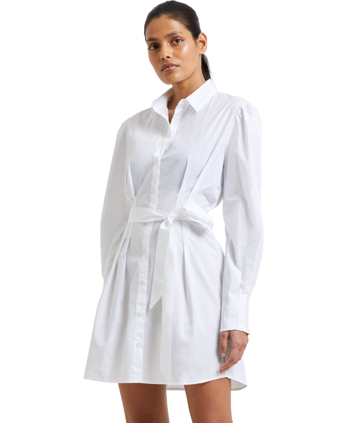 Conscious Rhodes Shirt Dress- Linen White