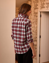 Eileen Relaxed Button Up- Red and Cream Plaid