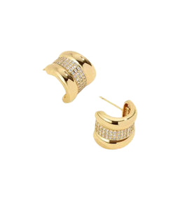 Coco Shield Earrings- Gold