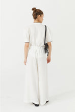 Scallop Linen Shirt-  White