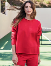 Anna Long-Sleeve Capelet- Double Decker Red
