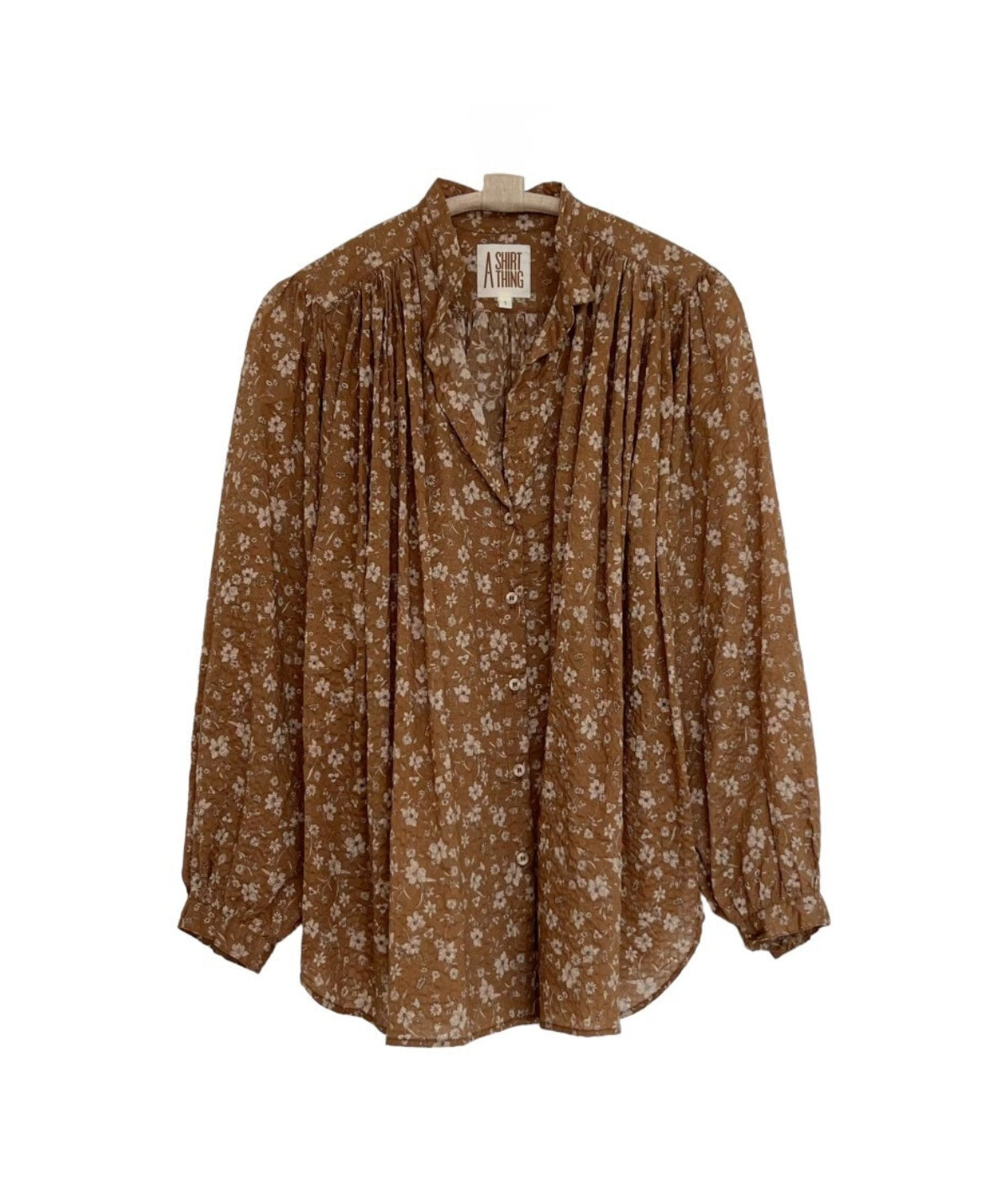 Flora Top- Tobacco Floral