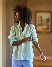 Eileen Relaxed Button-Up Shirt- Sea Foam