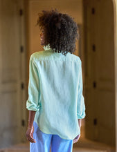 Eileen Relaxed Button-Up Shirt- Sea Foam