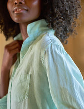 Eileen Relaxed Button-Up Shirt- Sea Foam