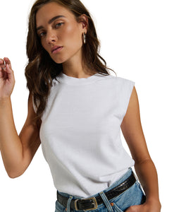 Patti Muscle Tank-  Optic White
