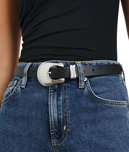 Rodeo Belt- Black Silver