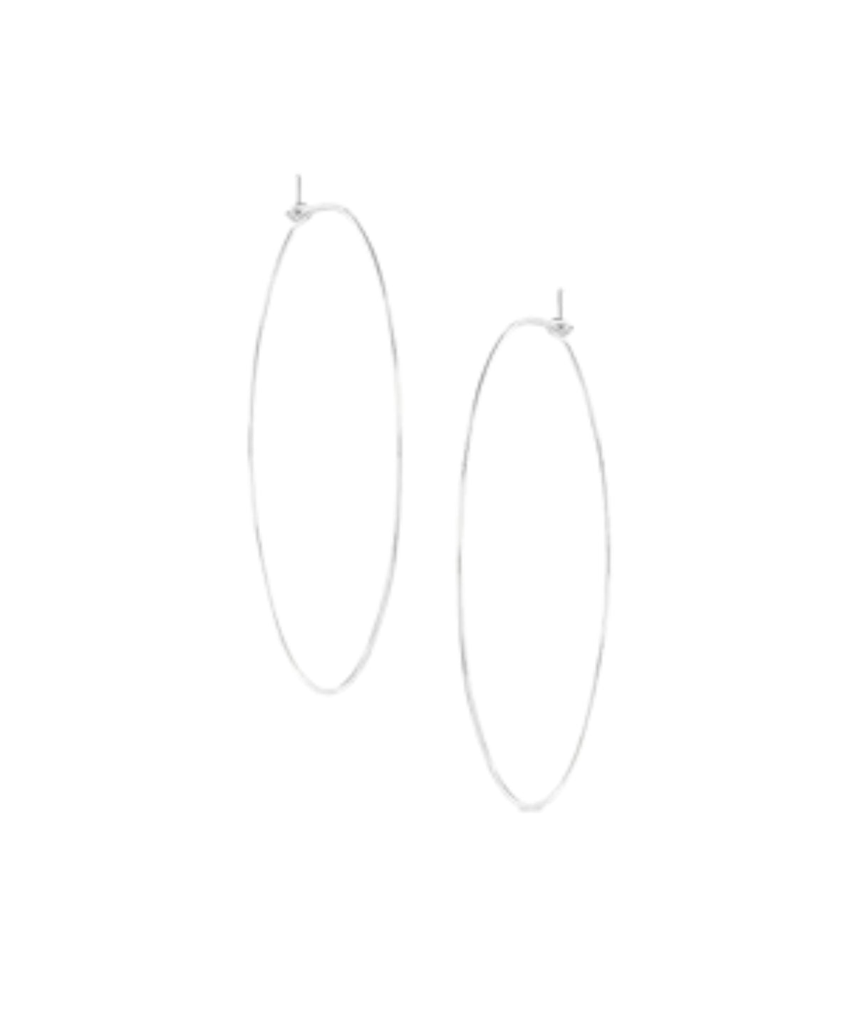 Lola Petite Hoop Earrings- Silver