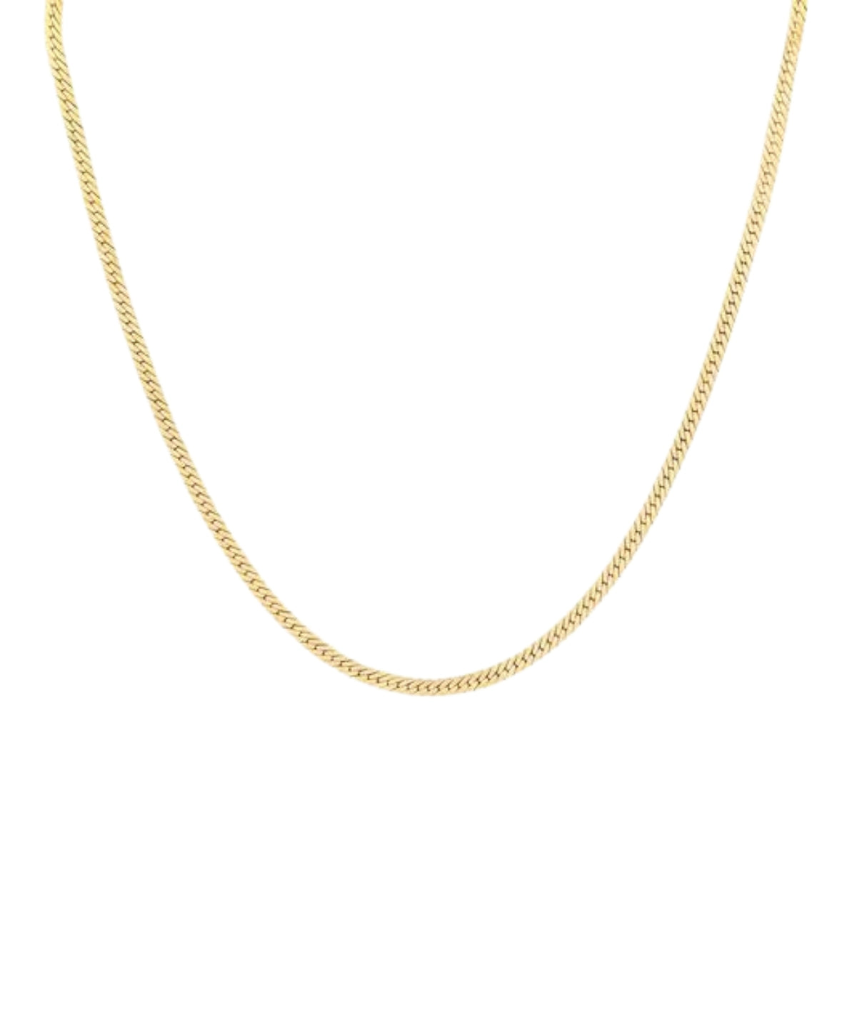 Ashlee Herringbone Chain Necklace- Gold