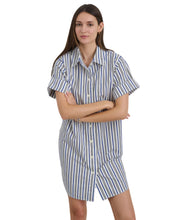 Julia Shirt Dress- Off White Stripe