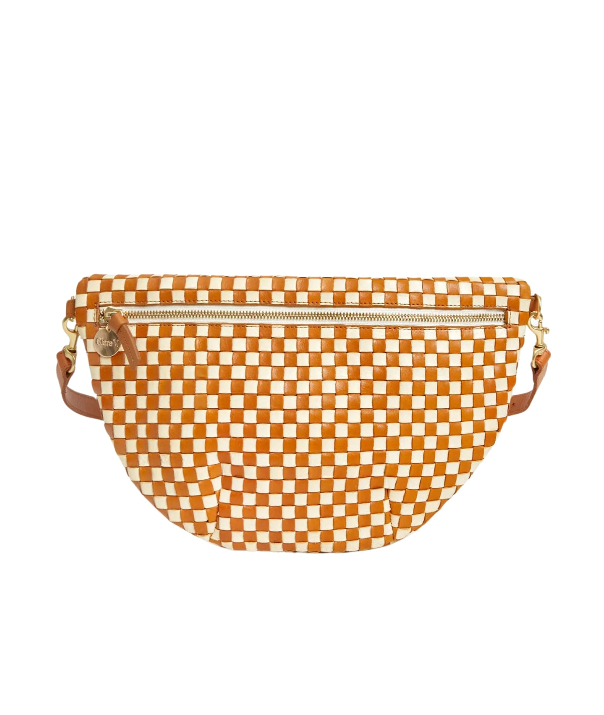 Grande Fanny- Natural and Cream Woven Checker