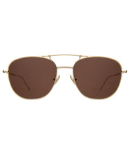Cyprus Sunglasses- Gold w/ Brown
