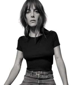 Billy Scoop Neck Tee- Jet Black