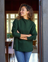 Effie Long Sleeve Funnel Neck Capelet- Evergreen