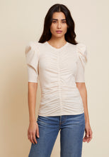 Gael Gathered Tee- Parchment