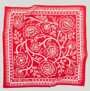 Cotton Ramble Bandana- Red Hot