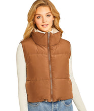 Aspen Cropped Reversible Vest- Cocoa