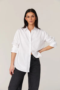 Alexis Cotton Shirt- Linen White