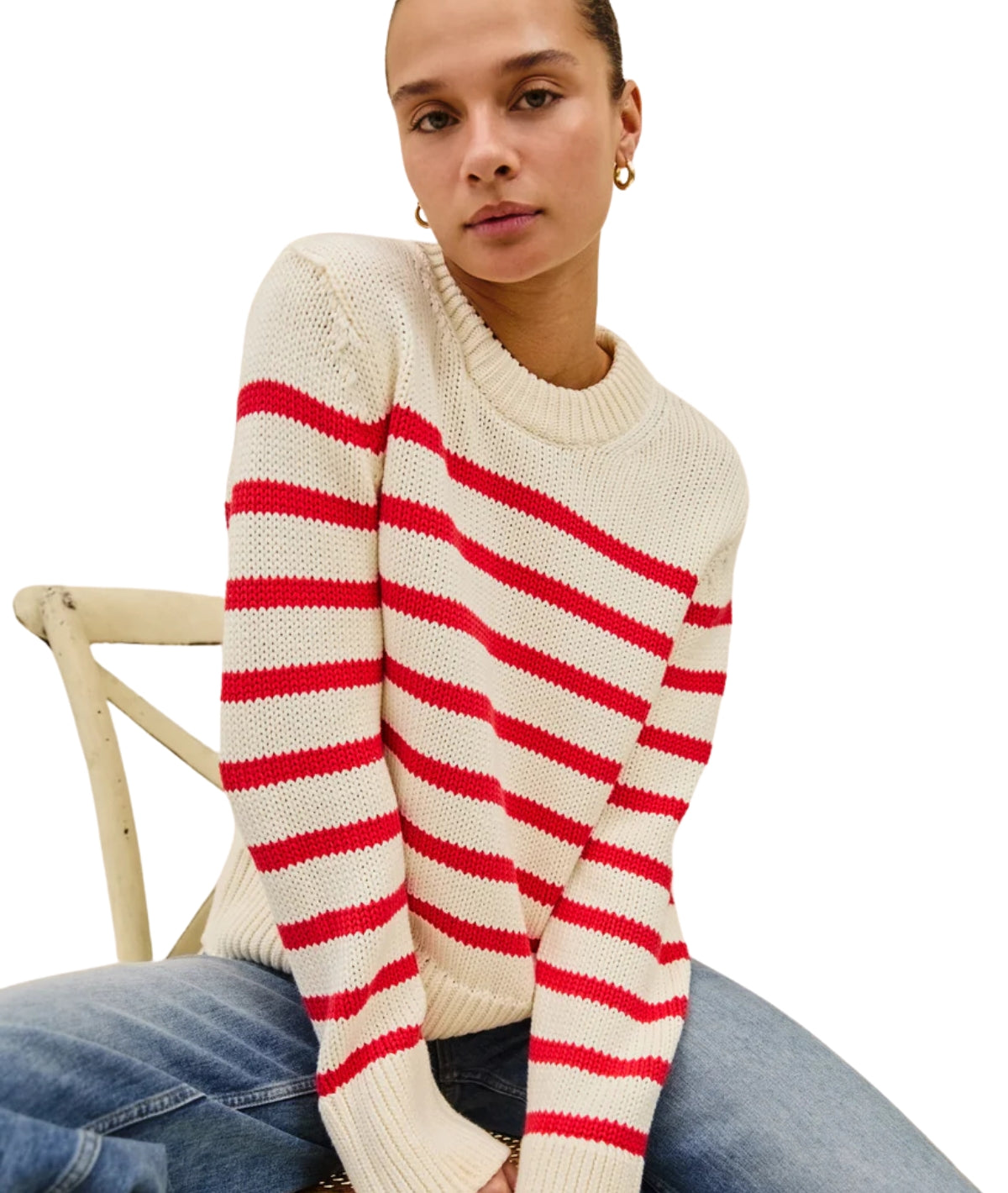 Alise Sweater- Cherry Stripe
