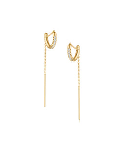 Lila Pave Threader Earrings