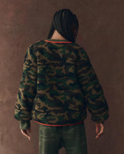 The Reversible Plush Bomber- Camo/ Hot Red