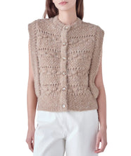Graham Chunky Sweater Vest- Brown