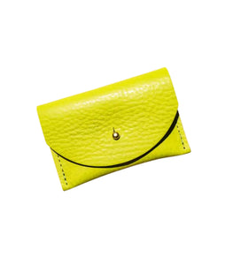 Chartreuse Leather Cardholder