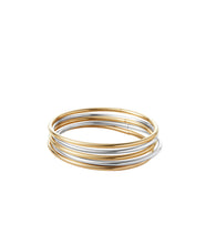 Dane Bangle Set- Two Tone 5 Pk
