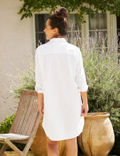 Mary Shirtdress- White Tattered Denim