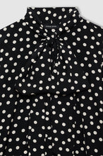 Ruby Shirt-  Black and White Double Dot Jacquard