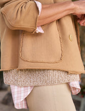 Cropped Sweatshirt Peacoat- Camel