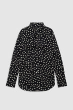 Ruby Shirt-  Black and White Double Dot Jacquard