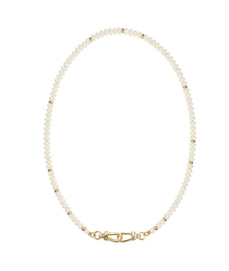 Sonia Gemstone Necklace- Coconut