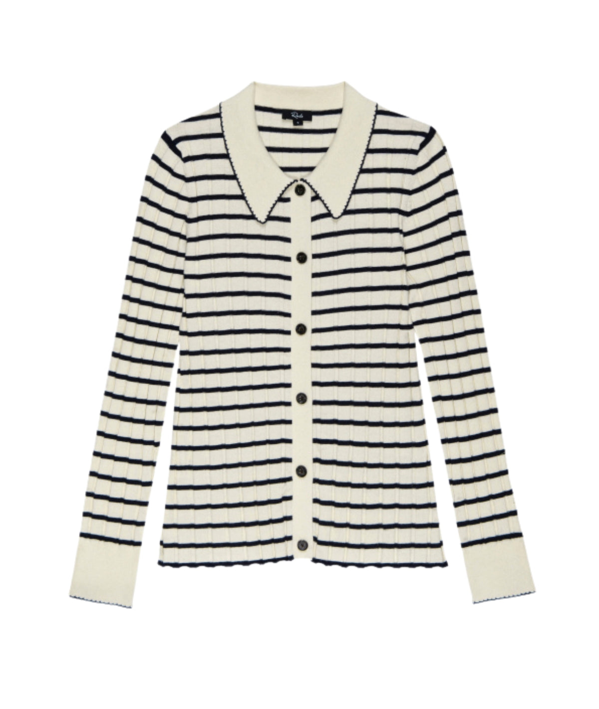 Aurelia Cardigan- Ivory/Navy Stripe