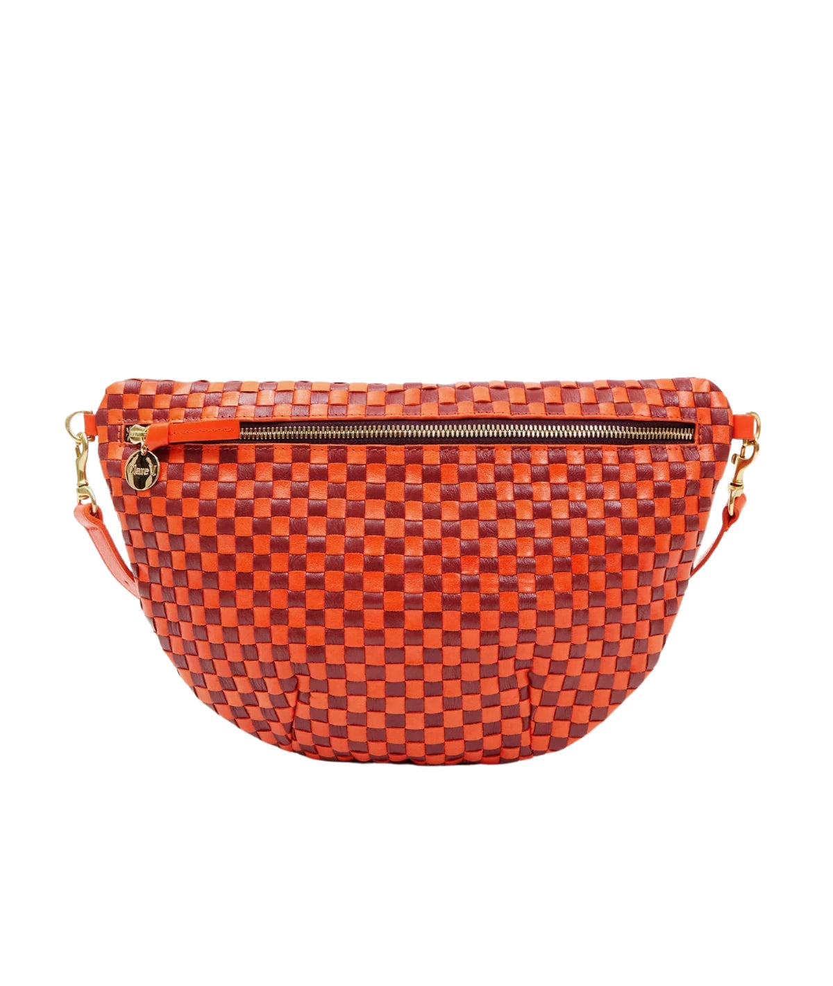 Grande Fanny- Bright Poppy & Bordeaux Woven Checker