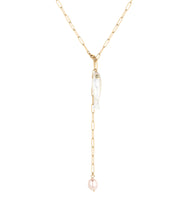 Fortuna Mother Of Pearl Lariat Necklace