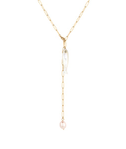 Fortuna Mother Of Pearl Lariat Necklace