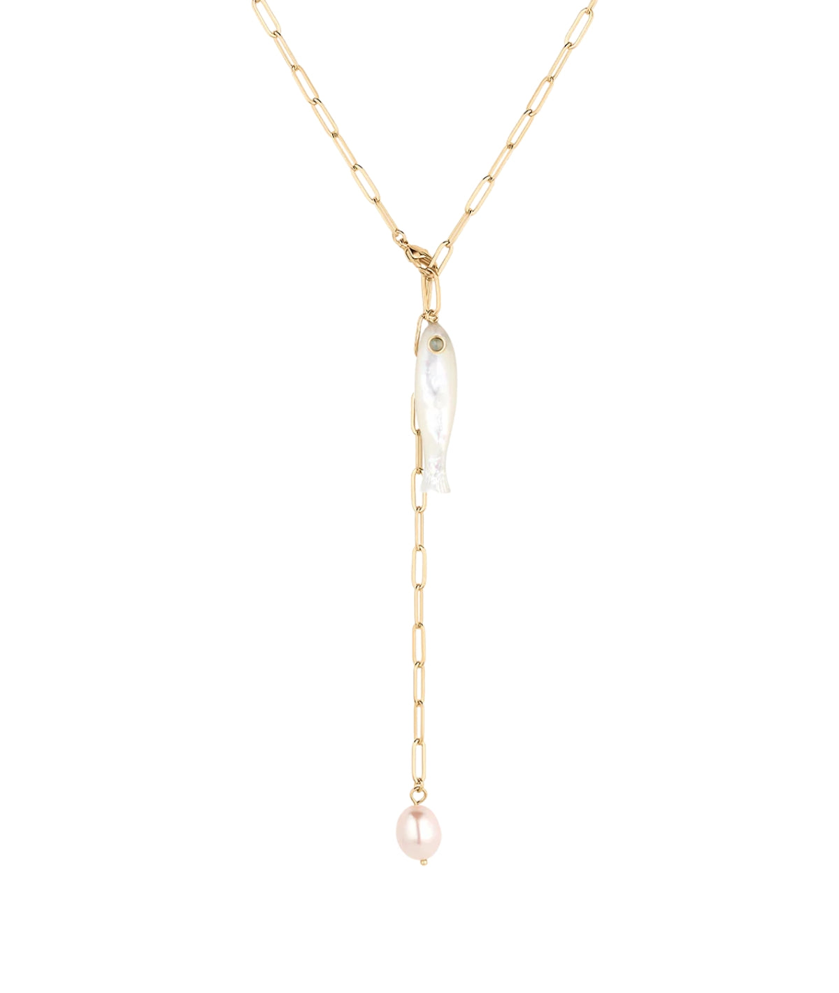 Fortuna Mother Of Pearl Lariat Necklace