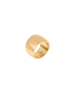 Nico Hammered Ring- Gold