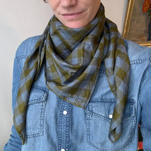 Light Silk Cowboy Scarf- Janie in Midnight