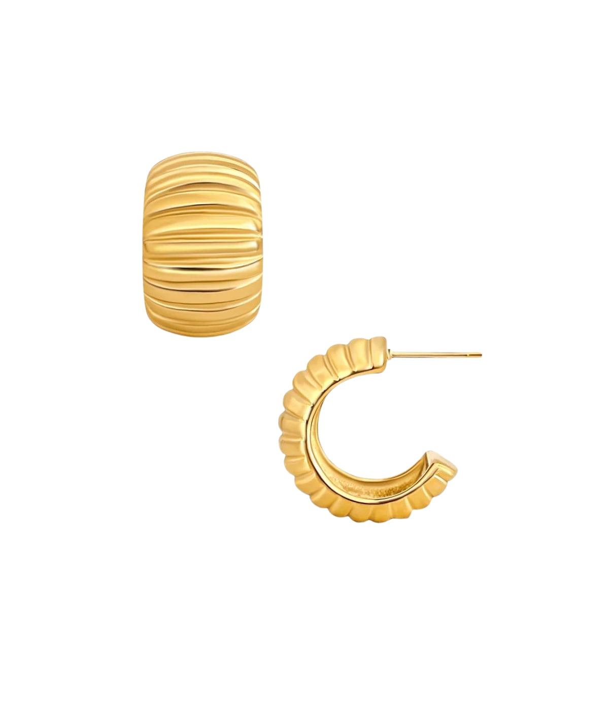 Peyton Chunky Hoop Earring- Gold