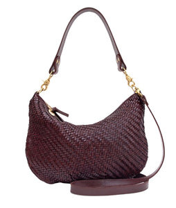 Moyen Messenger- Plum Woven Zig-Zag