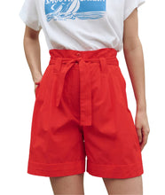 The Pleated Trouser Short- Hot Red